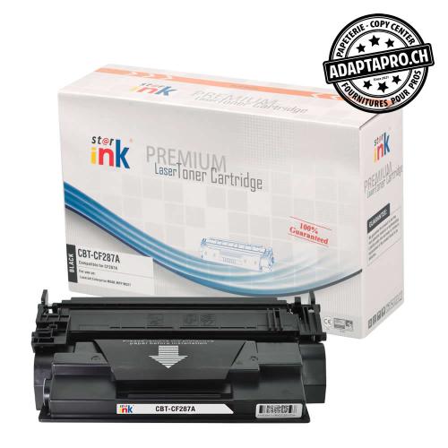 Cartouche de toner compatible - HP CF287A / 87A - Noir (9'000 feuilles)