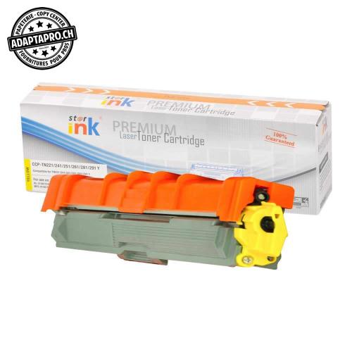 Cartouche de toner compatible - Brother TN-241 Y - Yellow (1'400 feuilles)