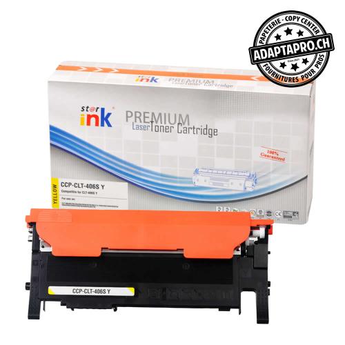 Cartouche de toner compatible - Samsung CLT-406 S Y - Jaune (1'000 feuilles)