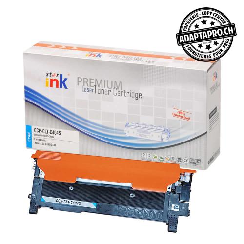 Cartouche de toner compatible - Samsung CLT-C404S C - Cyan (1'000 feuilles)