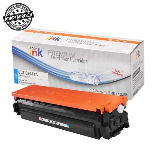 Cartouche de toner compatible - HP CF411A C - cyan (2'300 feuilles)