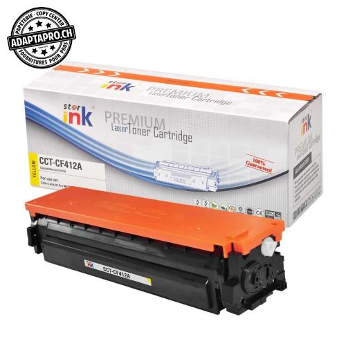 Cartouche de toner compatible - HP CF412A Y - Jaune (2'300 feuilles)
