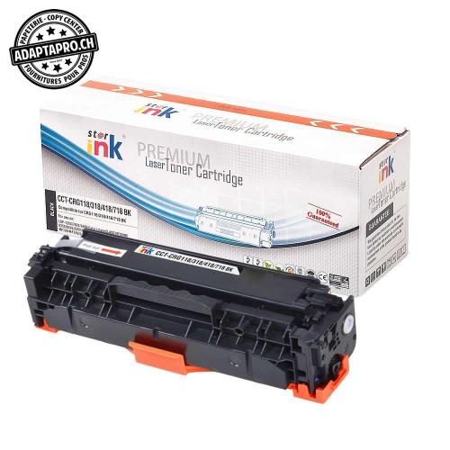 Cartouche de toner compatible - Canon CRG-718 BK - Noir (3'400 feuilles)