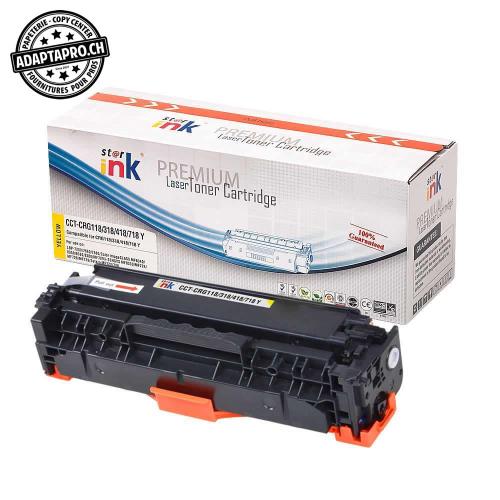 Cartouche de toner compatible - Canon CRG-718 Y - Jaune (2'900 feuilles)