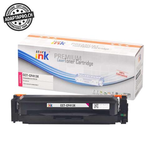 Cartouche de toner compatible - HP CF413X M - Magenta (5'000 feuilles)
