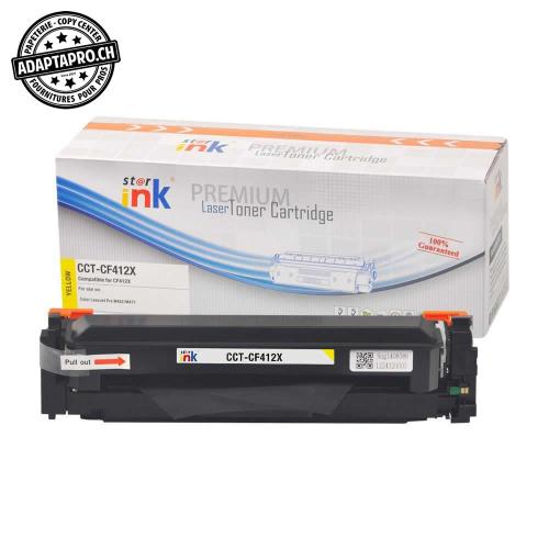 Cartouche de toner compatible - HP CF412X Y - Jaune (5'000 feuilles)