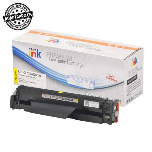 Cartouche de toner compatible - HP CF532A, 205 A Y - Jaune (900 feuilles)