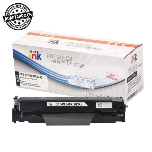 Cartouche de toner compatible - HP CF540X, 203X BK - Noir (3'200 feuilles)