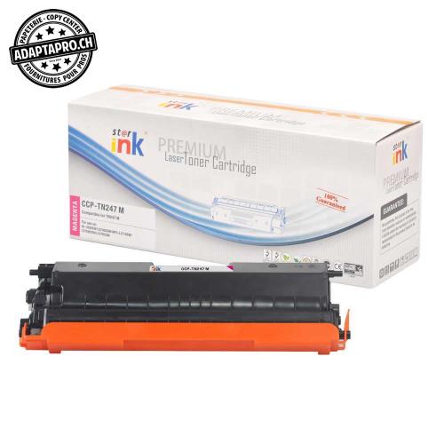 Cartouche de toner compatible - Brother TN-247 M - Magenta (2'300 feuilles)
