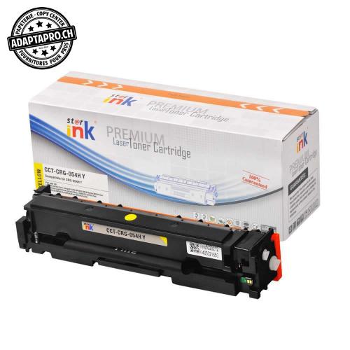 Cartouche de toner compatible - Canon CRG-054H Y - Jaune (2'300 feuilles)