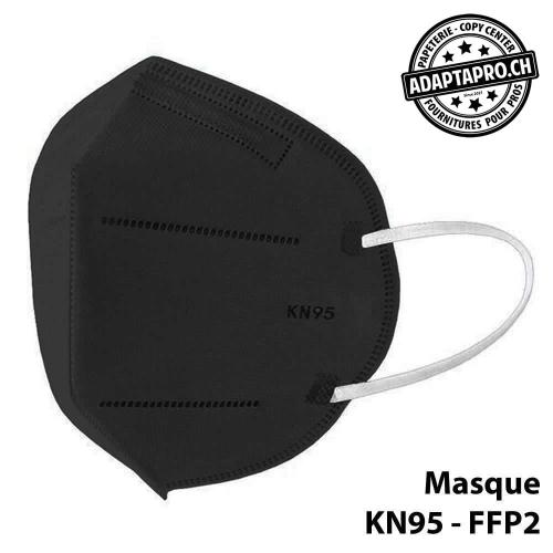 Masques de protection - KN95 FFP2 certifi&eacute; CE (norme EN 149-2001 + A1-2009) - 10 pi&egrave;ces - Noir