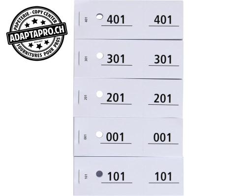 Billets de vestiaire 1 - 500 - blanc