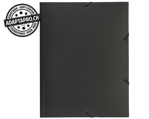 Chemise &agrave; &eacute;lastique KOLMA - noir - A4 capacit&eacute; 15mm