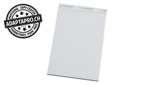 Bloc-notes Q-CONNECT sans couverture - A6 - quadrill&eacute; 4mm - 100 feuilles