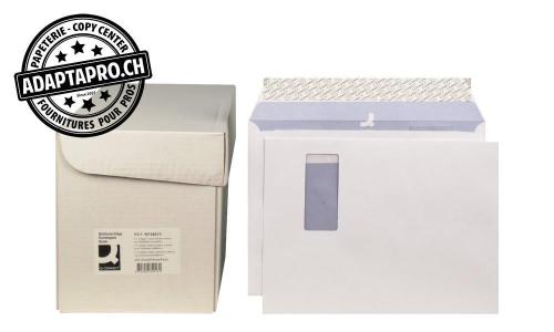 Enveloppes Q-CONNECT - C4 - 120g - fen&ecirc;tre &agrave; droite - 250 pces