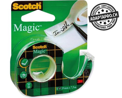 Ruban adh&eacute;sif Scotch Magic 810 d&eacute;rouleur - 19mm * 7.5m