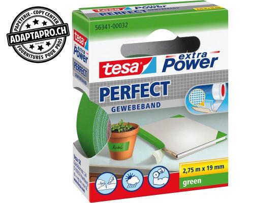 Ruban toil&eacute; TESA extra Power Perfect - 19mm * 2.75m - Vert