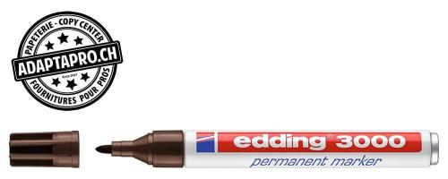 Marqueur permanent - EDDING 3000 - 018 - brun fonc&eacute;