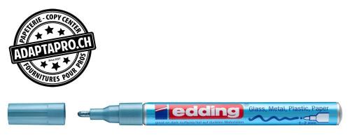 Marqueur de peinture - EDDING 751 - CREA - 070 - bleu clair m&eacute;tal