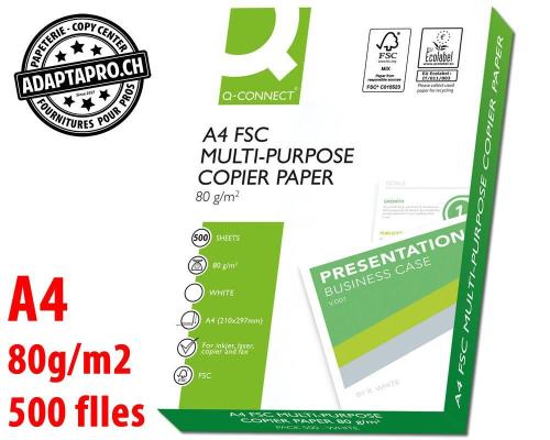 Papier universel Q-CONNECT - FSC 80g - extra blanc - A4 - 500 feuilles