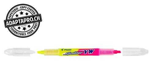 Surligneur &agrave; 2 couleurs - PILOT SPOTLITER VW - jaune/pink