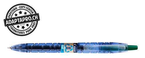 Stylo en plastique recycl&eacute; - PILOT BeGREEN - B2P - Gel 0.7 - vert