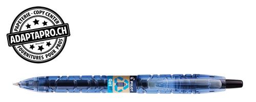 Stylo en plastique recycl&eacute; - PILOT BeGREEN - B2P - Gel 0.7 - noir