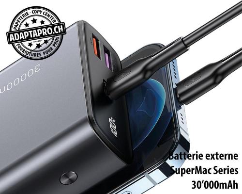 Batterie externe USAMS SuperMac Series - 30'000mAh