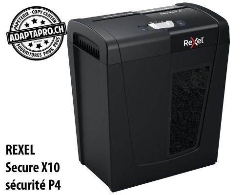 Destructeur de documents REXEL&reg; Secure X10 - s&eacute;curit&eacute; P4