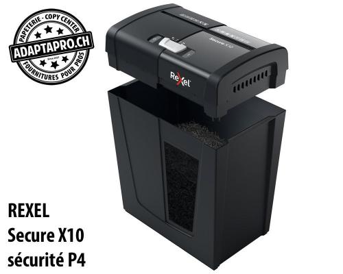 Destructeur de documents REXEL&reg; Secure X10 - s&eacute;curit&eacute; P4