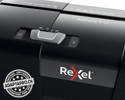 Destructeur de documents REXEL&reg; Secure X10 - s&eacute;curit&eacute; P4