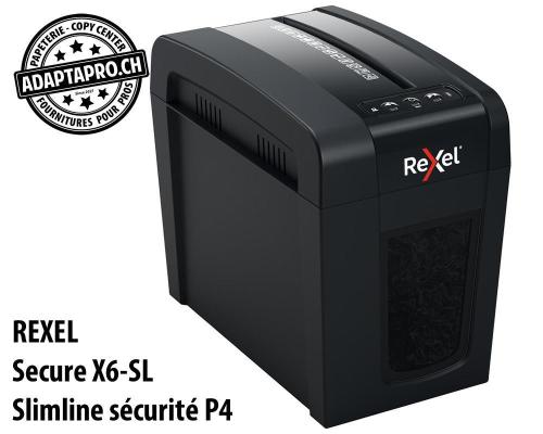 Destructeur de documents REXEL&reg; Secure X6-SL Slimline - s&eacute;curit&eacute; P4