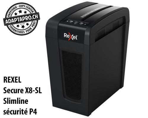 Destructeur de documents REXEL&reg; Secure X8-SL Slimline - s&eacute;curit&eacute; P4