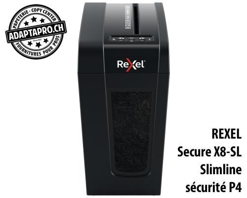 Destructeur de documents REXEL&reg; Secure X8-SL Slimline - s&eacute;curit&eacute; P4