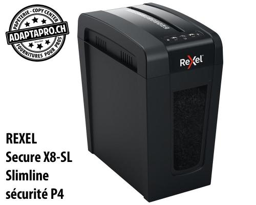 Destructeur de documents REXEL&reg; Secure X8-SL Slimline - s&eacute;curit&eacute; P4