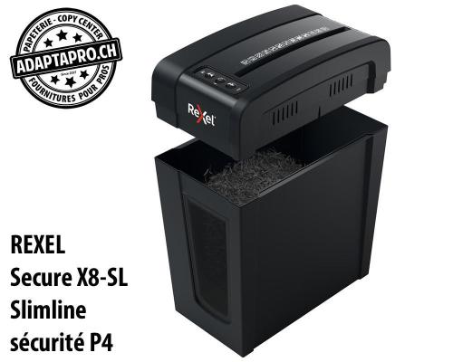 Destructeur de documents REXEL&reg; Secure X8-SL Slimline - s&eacute;curit&eacute; P4