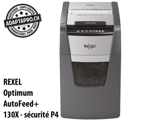 Destructeur de documents REXEL® Optimum AutoFeed+ 130X - sécurité P4