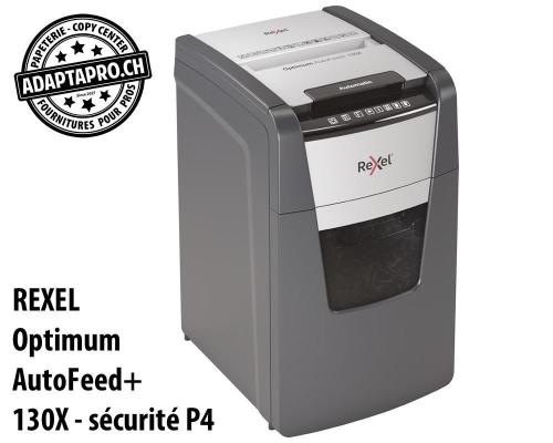 Destructeur de documents REXEL® Optimum AutoFeed+ 130X - sécurité P4