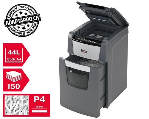 Destructeur de documents REXEL® Optimum AutoFeed+ 150X - sécurité P4
