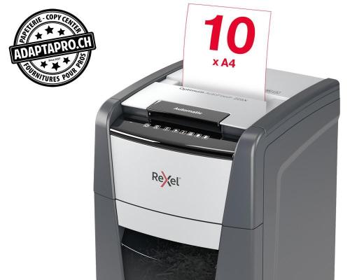 Destructeur de documents REXEL® Optimum AutoFeed+ 225X - sécurité P4