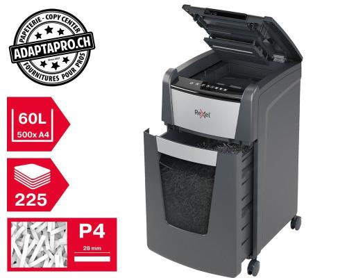 Destructeur de documents REXEL® Optimum AutoFeed+ 225X - sécurité P4