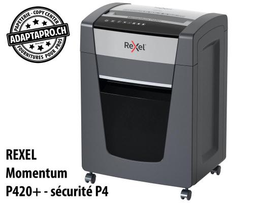 Destructeur de documents REXEL&reg; Momentum P420+ - s&eacute;curit&eacute; P4