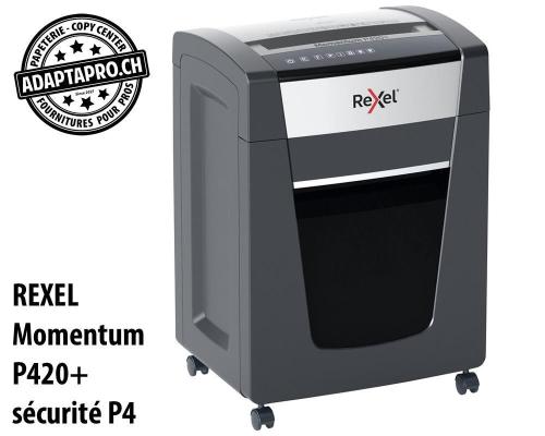 Destructeur de documents REXEL&reg; Momentum P420+ - s&eacute;curit&eacute; P4