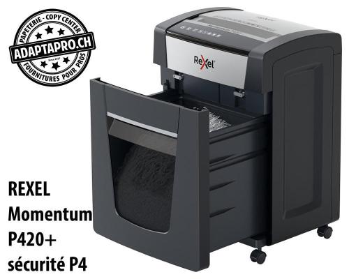 Destructeur de documents REXEL&reg; Momentum P420+ - s&eacute;curit&eacute; P4
