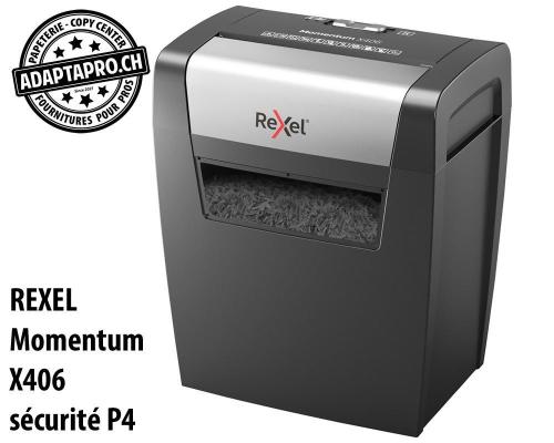 Destructeur de documents REXEL&reg; Momentum X406 - s&eacute;curit&eacute; P4