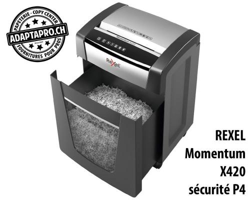 Destructeur de documents REXEL® Momentum X420 - sécurité P4