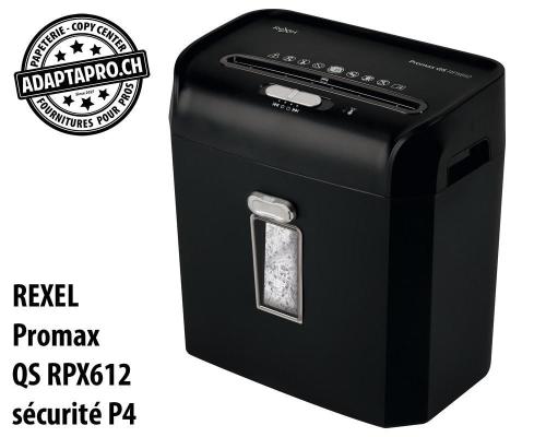 Destructeur de documents REXEL&reg; Promax QS RPX612 - s&eacute;curit&eacute; P4