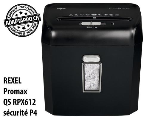 Destructeur de documents REXEL® Promax QS RPX612 - sécurité P4