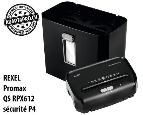Destructeur de documents REXEL® Promax QS RPX612 - sécurité P4