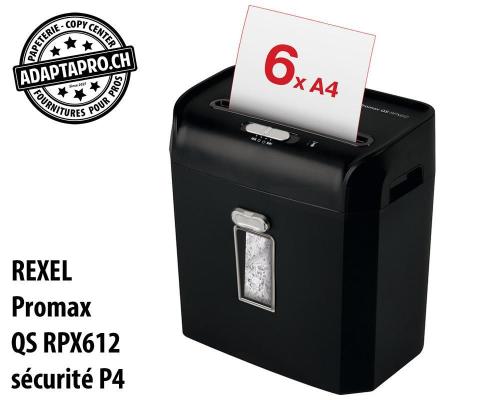 Destructeur de documents REXEL® Promax QS RPX612 - sécurité P4